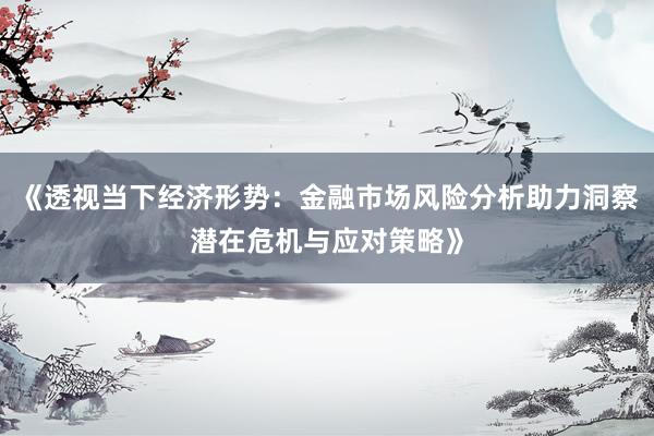 《透视当下经济形势：金融市场风险分析助力洞察潜在危机与应对策略》
